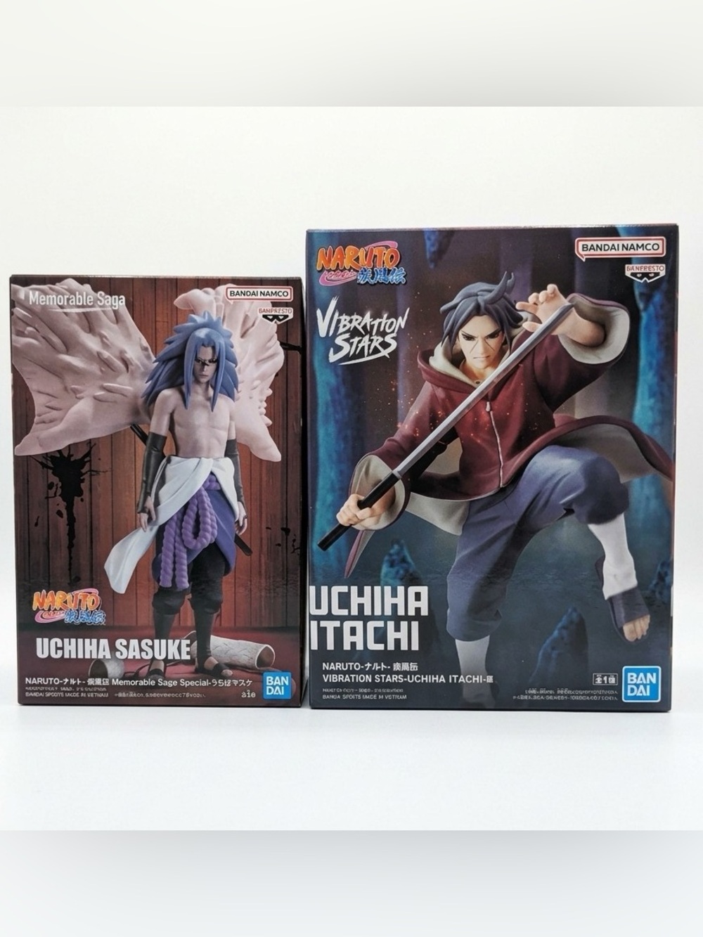 Bandai Banpresto Naruto Shippuden Uchiha Sasuke & Itachi Figures